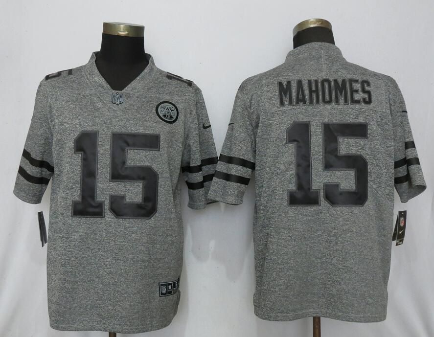 Men Nike Kansas City Chiefs #15 Mahomes Gray 2019 Vapor Untouchable Gridiron Gray Limited jerseys->houston texans->NFL Jersey